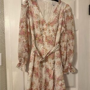 Lucy Paris Haisley Floral Long Sleeve Dress Size Medium